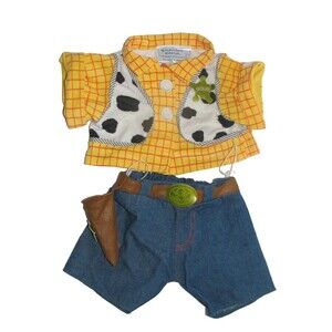 Build-A-Bear Workshop BAB Disney Toy Story WOODY Costume Outfit Shirt Pants